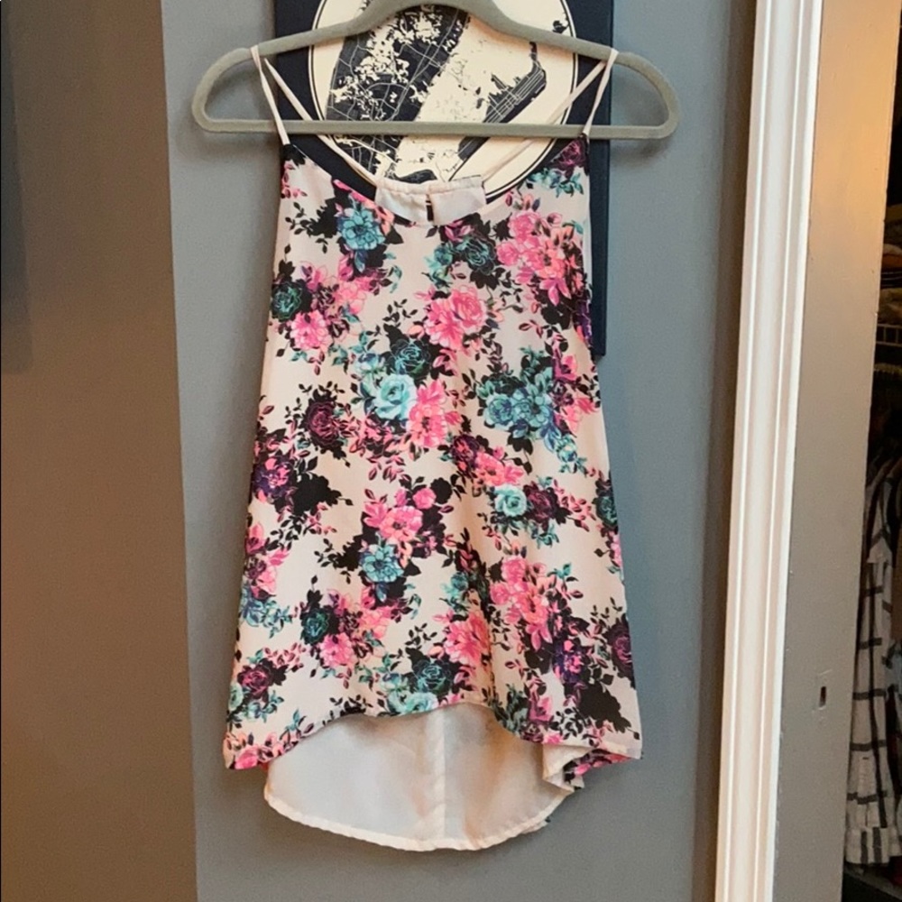 ⛄️Floral Pink Tank Top⛄️